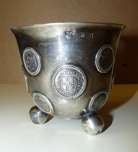Antik silber kugelfuss becher - kugelfuss,