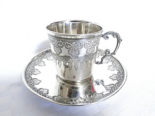 Antike kaffeetasse mit - antike,
