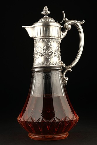 Große silber weinkaraffe - silber,