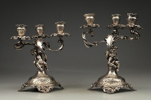 Ein paar figürliche - figürliche, silber