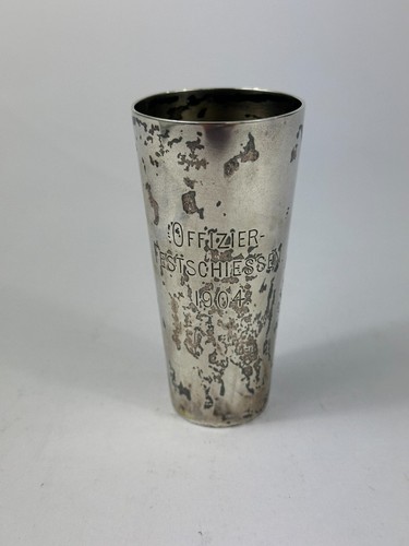 Antiker silber becher offizier - silber,