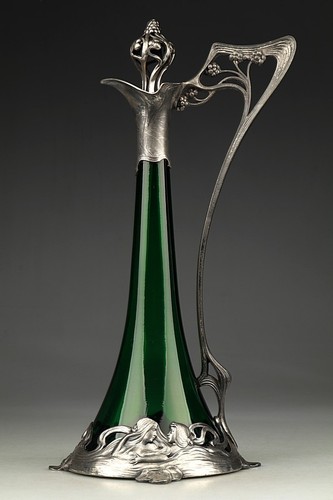 Große jugendstil weinkaraffe - große,