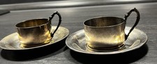 2 Tassen & Untertassen,Silber